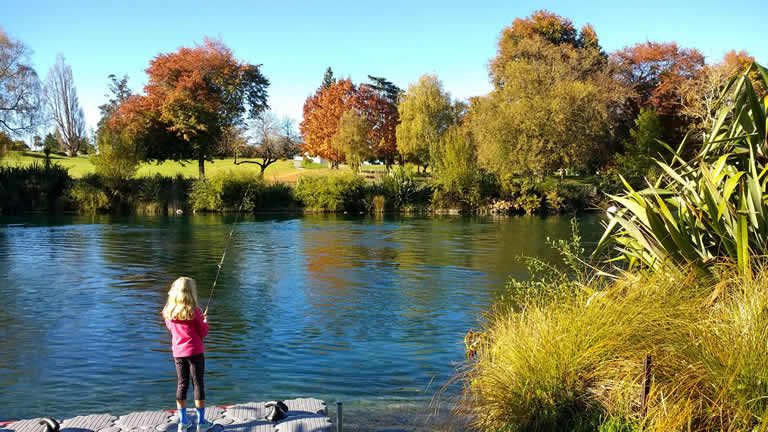 Fish for trout from Riverside Apartment Taupo