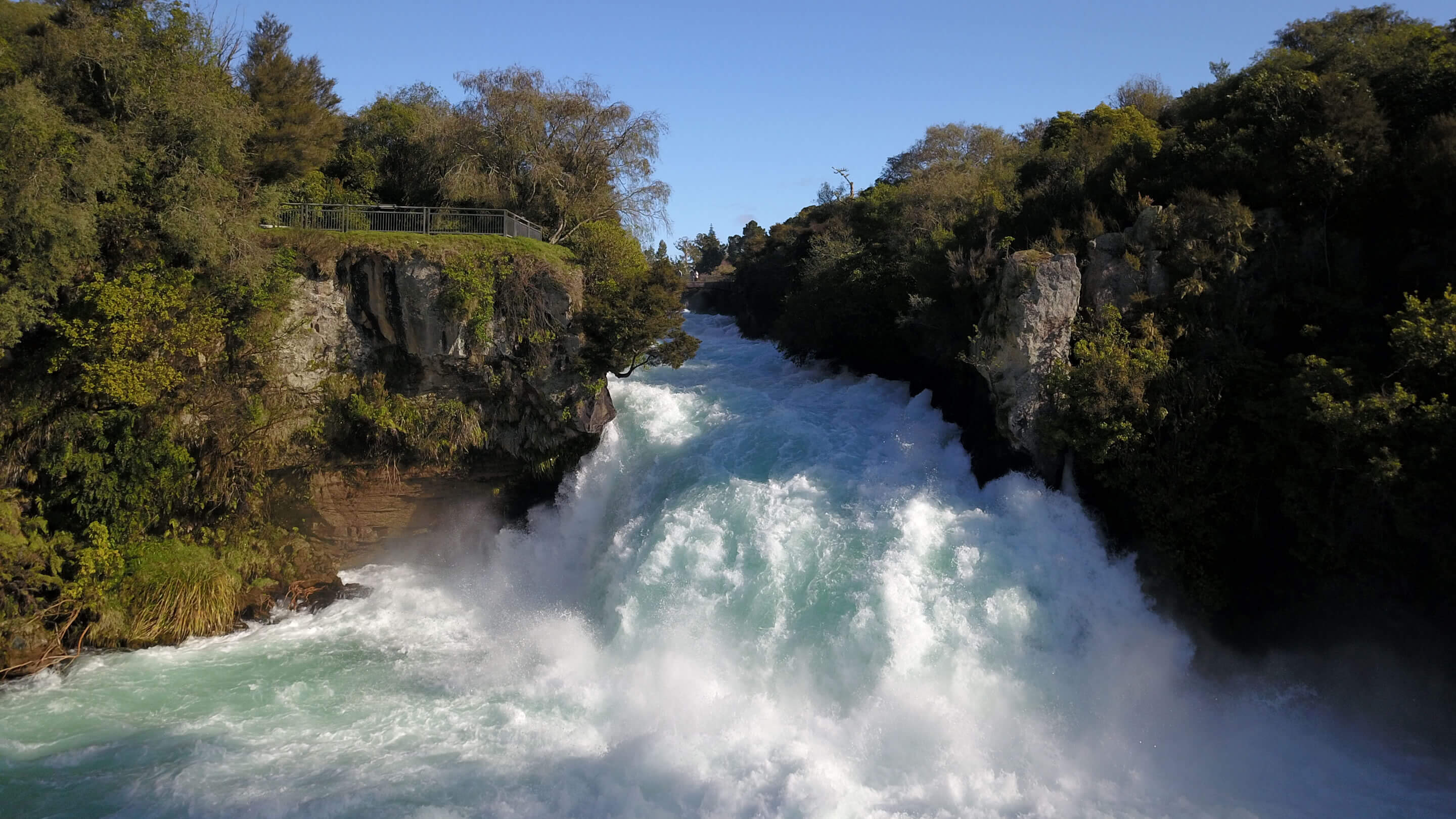 The Huka Falls and Aratiatia Rapids, Taupo NZ