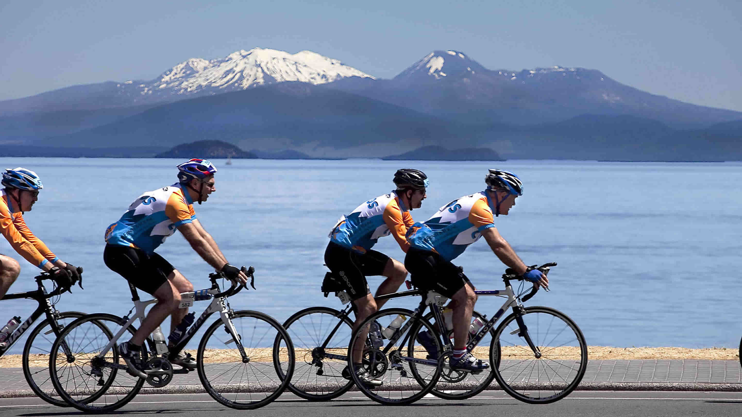 Taupo Ironman NZ walk to start/finish line. Taupo2024