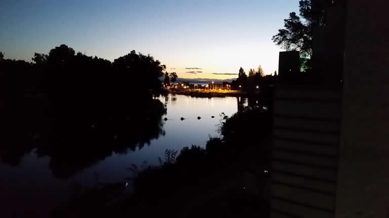 Taupo marina at night