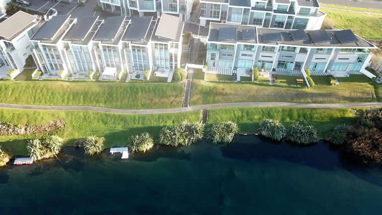 Riverside Apartments view of the Waikato River and Lake Taupo