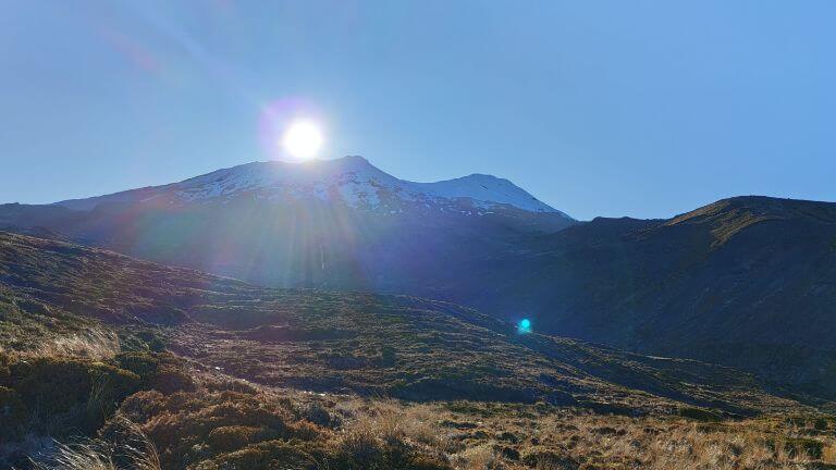 Round the Mountain (Ring of Fire) sunrise over Mt Ruapehu, book accommodation Taupo