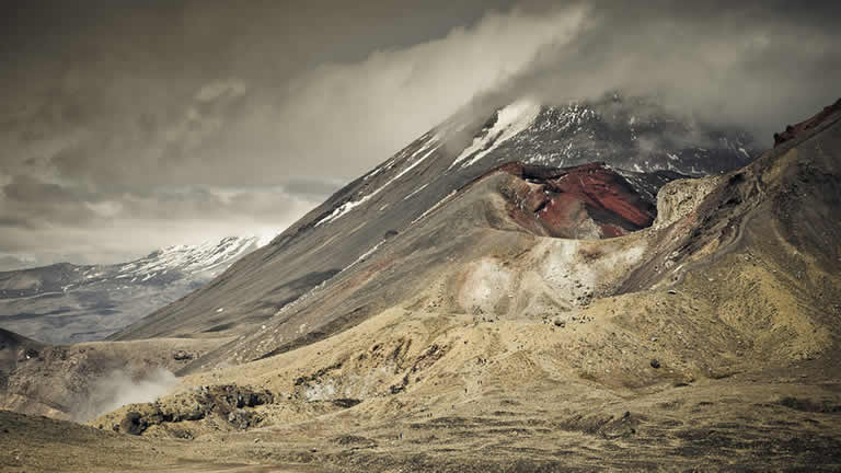 Tongariro Crossing dramatic landscape image