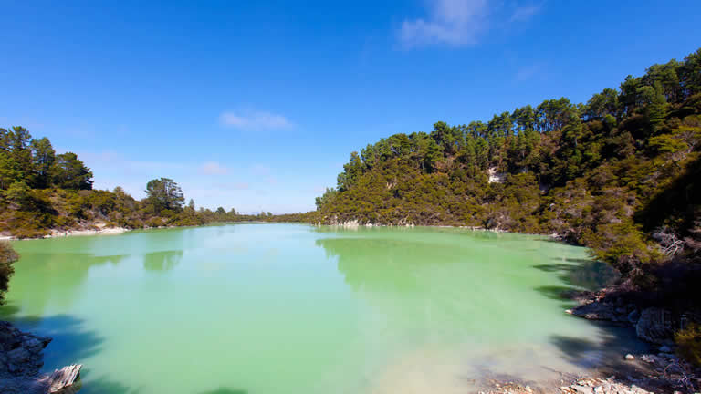 Wai-O-Tapu thermal wonderland near Riverside Apartment, Taupo, NZ