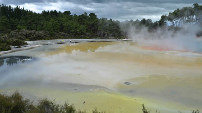 Wai-O-Tapu thermal wonderland near Riverside Apartment, Taupo, NZ